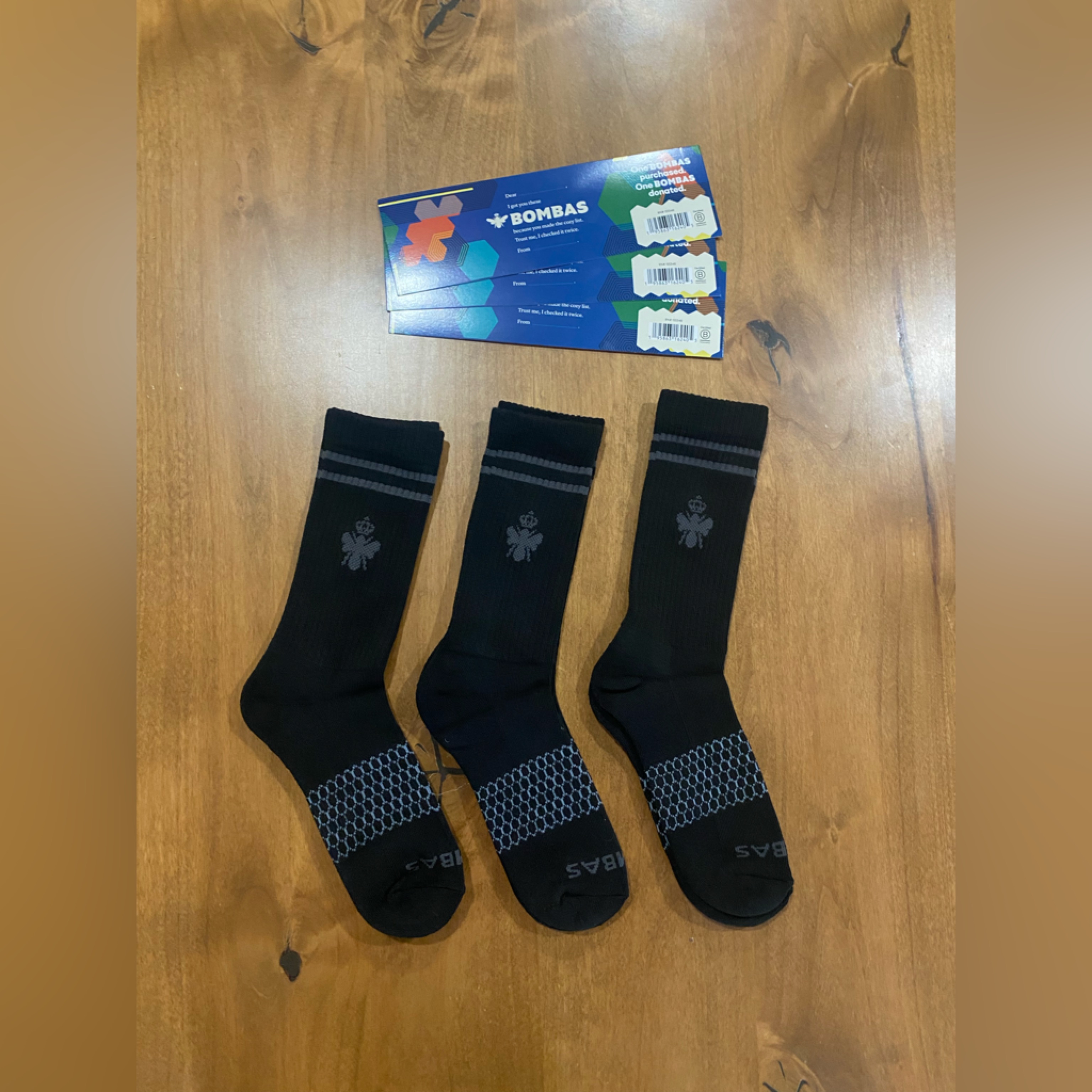 Bombas Medium Calf Pack Of 3 Pairs Of Socks Brand New
